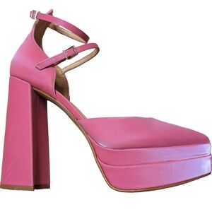 Schutz Elysee Pink Platform Heels Size 7.5